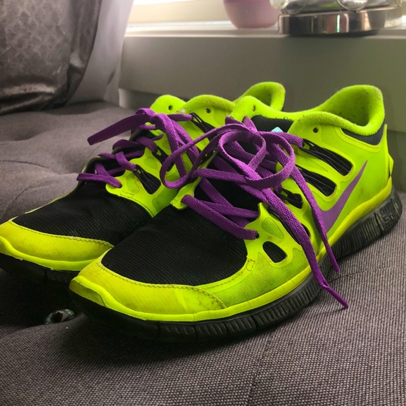 Nike ID custom neon green yellow purple cheetah